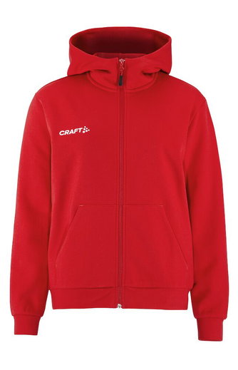 Craft Kapuzenpullover Community 2.0 Logo Full Zip Hoodie (Baumwolle/Polyester) rot Damen