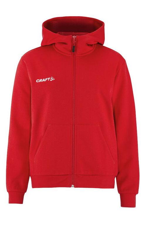 Craft Kapuzenpullover Community 2.0 Logo Full Zip Hoodie (Baumwolle/Polyester) rot Damen