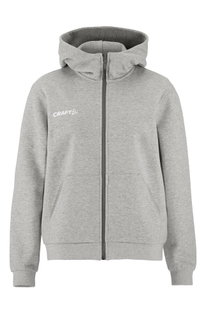 Craft Bluza z kapturem Community 2.0 Logo Full Zip Hoodie (Bawełna/Poliester) jasnoszara Damska