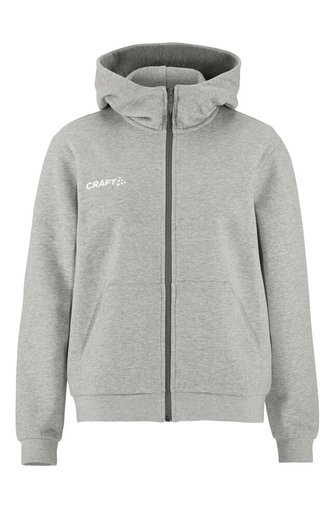 Craft Kapuzenpullover Community 2.0 Logo Full Zip Hoodie (Baumwolle/Polyester) hellgrau Damen