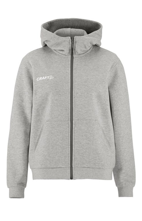 Craft Kapuzenpullover Community 2.0 Logo Full Zip Hoodie (Baumwolle/Polyester) hellgrau Damen
