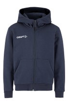 Craft Hooded Sweatshirt Community 2.0 Logo Full Zip Hoodie (Cotton/Polyester) navy blue Kids