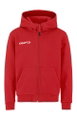 Craft Kapuzenpullover Community 2.0 Logo Full Zip Hoodie (Baumwolle/Polyester) rot Kinder