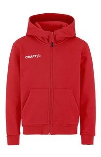 Craft Kapuzenpullover Community 2.0 Logo Full Zip Hoodie (Baumwolle/Polyester) rot Kinder