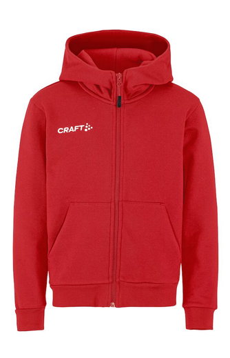 Craft Kapuzenpullover Community 2.0 Logo Full Zip Hoodie (Baumwolle/Polyester) rot Kinder