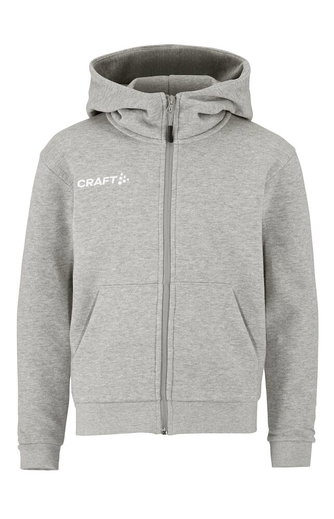 Craft Kapuzenpullover Community 2.0 Logo Full Zip Hoodie (Baumwolle/Polyester) hellgrau Kinder