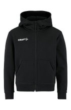 Craft Hooded Sweatshirt Community 2.0 Logo Full Zip Hoodie (Cotton/Polyester) black Kids