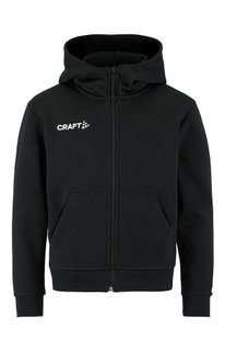 Craft Kapuzenpullover Community 2.0 Logo Full Zip Hoodie (Baumwolle/Polyester) schwarz Kinder