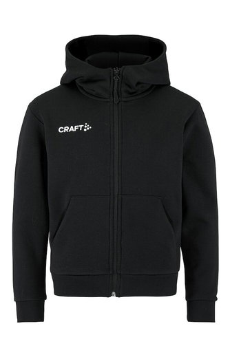 Craft Kapuzenpullover Community 2.0 Logo Full Zip Hoodie (Baumwolle/Polyester) schwarz Kinder