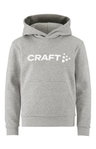 Craft Kapuzenpullover Community 2.0 Hoodie (hoher Tragekomfort) hellgrau Kinder