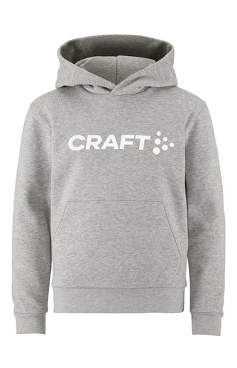Craft Kapuzenpullover Community 2.0 Hoodie (hoher Tragekomfort) hellgrau Kinder