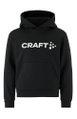 Craft Kapuzenpullover Community 2.0 Hoodie (hoher Tragekomfort) schwarz Kinder