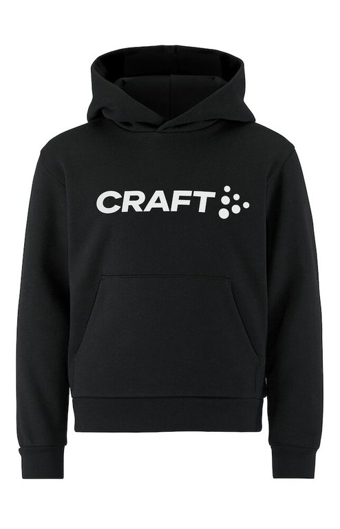 Craft Kapuzenpullover Community 2.0 Hoodie (hoher Tragekomfort) schwarz Kinder