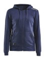 Craft Kapuzenpullover Hoodie Community FZ (Front-Reißverschluss, sportliche Passform) navyblau Damen