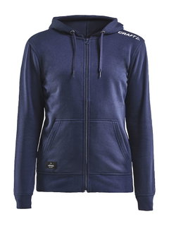 Craft Bluza z kapturem Hoodie Community FZ (Zamek błyskawiczny z przodu, sportowy krój) granatowy Damski