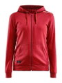 Craft Kapuzenpullover Hoodie Community FZ (Front-Reißverschluss, sportliche Passform) rot Damen