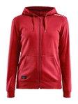 Craft Kapuzenpullover Hoodie Community FZ (Front-Reißverschluss, sportliche Passform) rot Damen