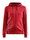 Craft Kapuzenpullover Hoodie Community FZ (Front-Reißverschluss, sportliche Passform) rot Damen