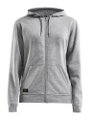 Craft Kapuzenpullover Hoodie Community FZ (Front-Reißverschluss, sportliche Passform) grau Damen