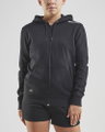 Craft Bluza z kapturem Hoodie Community FZ (Zamek błyskawiczny z przodu, sportowy krój) czarna Damska