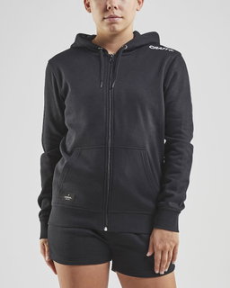 Craft Kapuzenpullover Hoodie Community FZ (Front-Reißverschluss, sportliche Passform) schwarz Damen