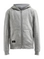 Craft Kapuzenpullover Hoodie Community FZ (Front-Reißverschluss, sportliche Passform) grau Kinder