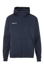 Craft Hooded Sweatshirt Community 2.0 Logo Full Zip (Cotton/Polyester) navy blue Men's