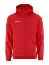 Craft Hooded Sweatshirt Community 2.0 Logo Full Zip Hoodie (Cotton/Polyester) red Men