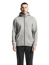 Craft Hooded Sweatshirt Community 2.0 Logo Full Zip Hoodie (Cotton/Polyester) Grey Men
