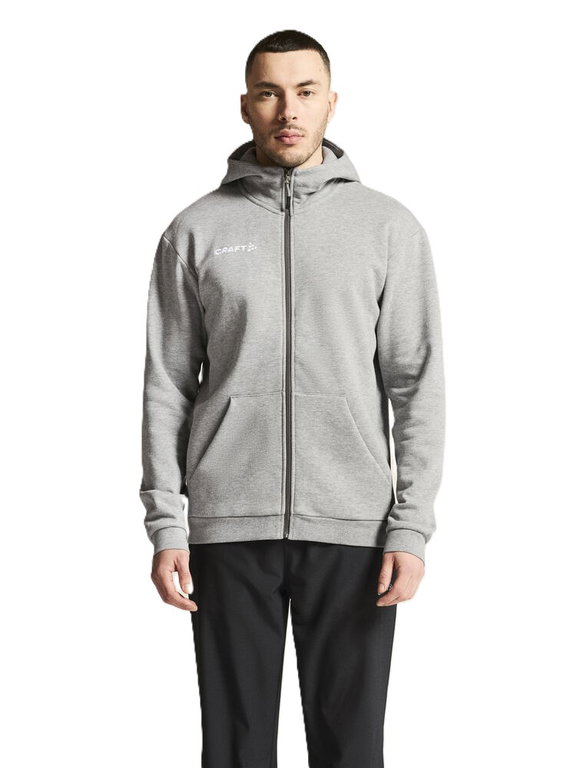 Craft Kapuzenpullover Community 2.0 Logo Full Zip Hoodie (Baumwolle/Polyester) grau Herren