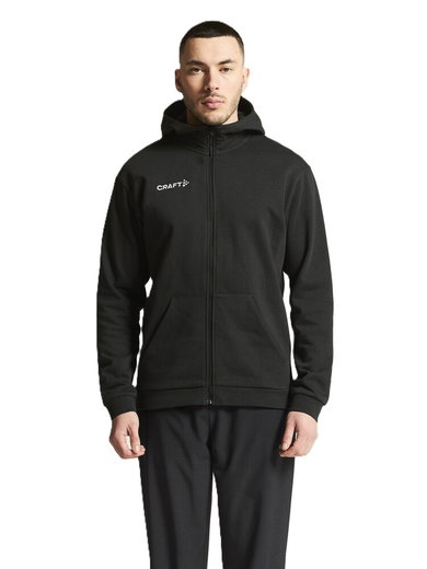 Craft Kapuzenpullover Community 2.0 Logo Full Zip Hoodie (Baumwolle/Polyester) schwarz Herren