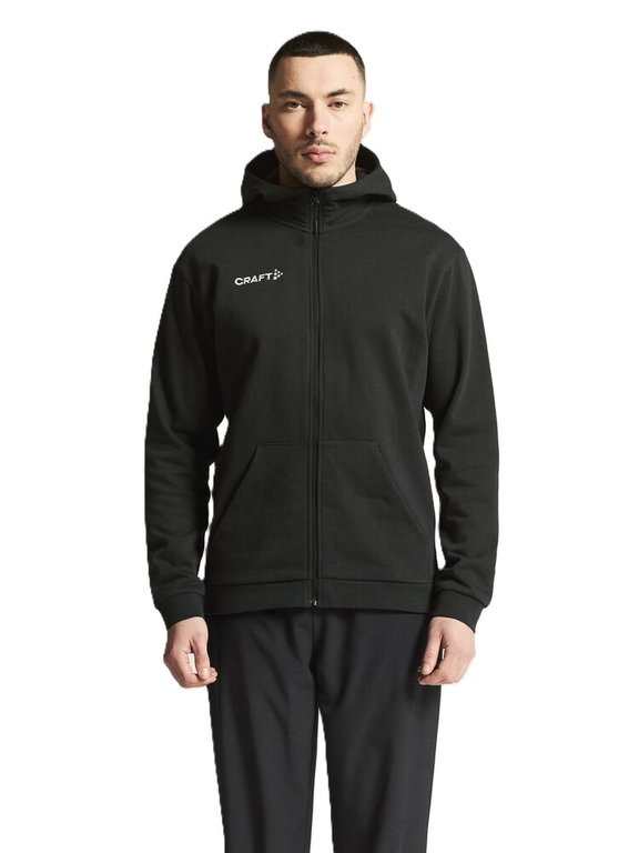 Craft Kapuzenpullover Community 2.0 Logo Full Zip Hoodie (Baumwolle/Polyester) schwarz Herren