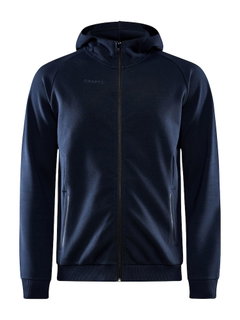 Craft Bluza z kapturem Core Soul Full Zip Hood (miękki materiał, z kieszeniami na zamek błyskawiczny) ciemnoniebieski Mężczyźni