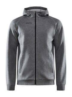 Craft Bluza z kapturem Core Soul Full Zip Hood (miękki materiał, z kieszeniami na zamek błyskawiczny) ciemnoszary Mężczyźni