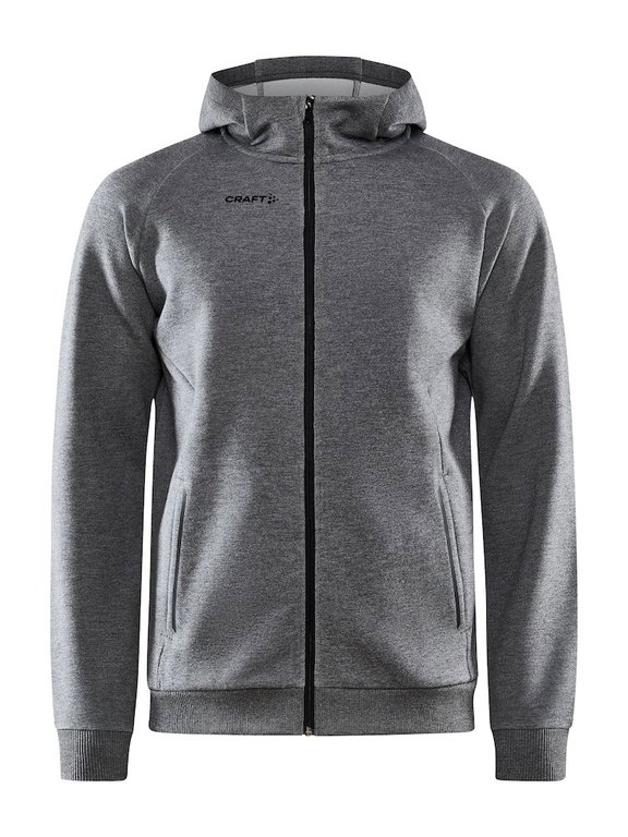Craft Kapuzenpullover Core Soul Full Zip Hood (weiches Material, mit Reißverschlusstaschen) dunkelgrau Herren