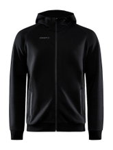 Craft Hoodie Core Soul Full Zip Hood (soft material, with zipper pockets) black Men