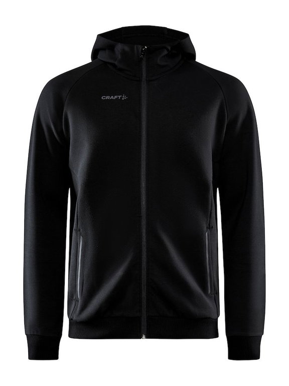 Craft Kapuzenpullover Core Soul Full Zip Hood (weiches Material, mit Reißverschlusstaschen) schwarz Herren