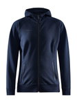Craft Kapuzenpullover Core Soul Full Zip Hood (weiches Material, mit Reißverschlusstaschen) darknavy Damen