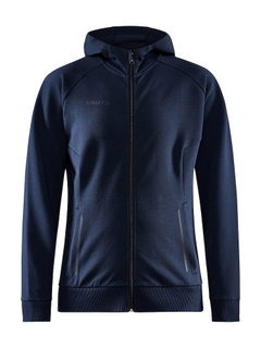 Craft Bluza z kapturem Core Soul Full Zip Hood (miękki materiał, z kieszeniami na zamek błyskawiczny) ciemnoniebieski Damska