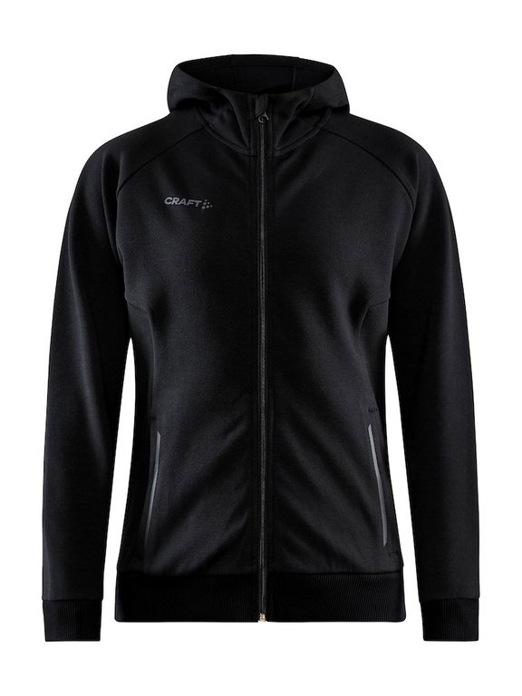 Craft Kapuzenpullover Core Soul Full Zip Hood (weiches Material, mit Reißverschlusstaschen) schwarz Damen