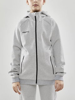 Craft Kapuzenpullover Core Soul Full Zip Hood (weiches Material, mit Reißverschlusstaschen) hellgrau Kinder