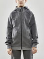 Craft Kapuzenpullover Core Soul Full Zip Hood (weiches Material, mit Reißverschlusstaschen) dunkelgrau Kinder