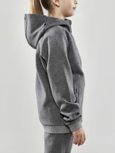 Craft Bluza z kapturem Core Soul Full Zip Hood (miękki materiał, z kieszeniami na zamek błyskawiczny) ciemnoszary dziecięcy