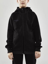 Craft Bluza z kapturem Core Soul Full Zip Hood (miękki materiał, z kieszeniami na zamek błyskawiczny) czarna dziecięca