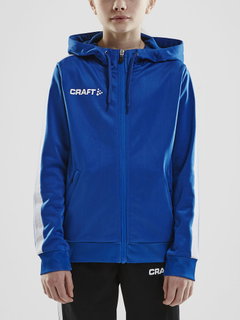Craft Kapuzenpullover Hoodie Fullzip Pro Control cobaltblau/weiss Jungen