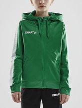 Craft Hoodie Fullzip Pro Control green/white Boys