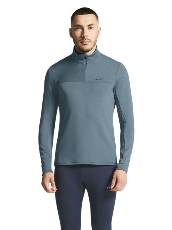 Craft Sport-Langarmshirt CORE Gain (Midlayer, Half-Zip) blau/grau Herren