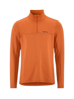 Koszulka sportowa z długim rękawem CORE Gain (średnia warstwa, pół-zamek) buff orange męska