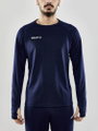 Craft Sport-Langarmshirt Evolve Crew Neck - aus Stretchmaterial - navyblau Herren