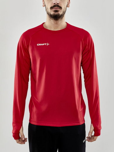 Craft Sport-Langarmshirt Evolve Crew Neck - aus Stretchmaterial - rot Herren